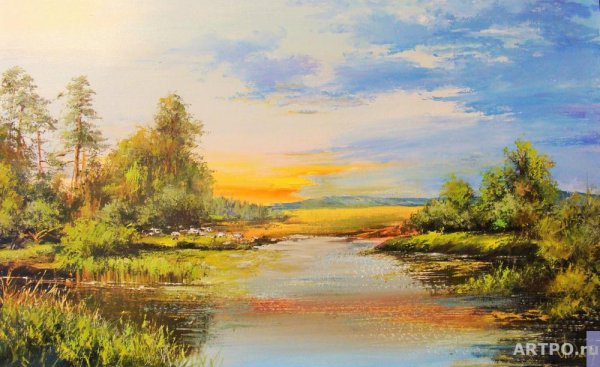 Леднёв художник Александр Алексеевич река