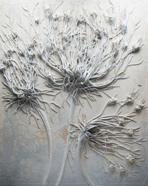 Декоративное панно в смешанной технике