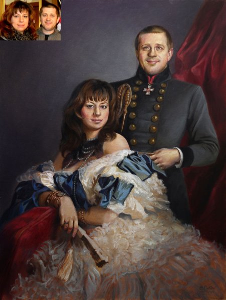 Портрет в образе на холсте