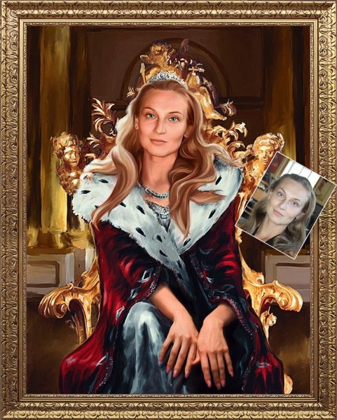 Современный портрет в раме