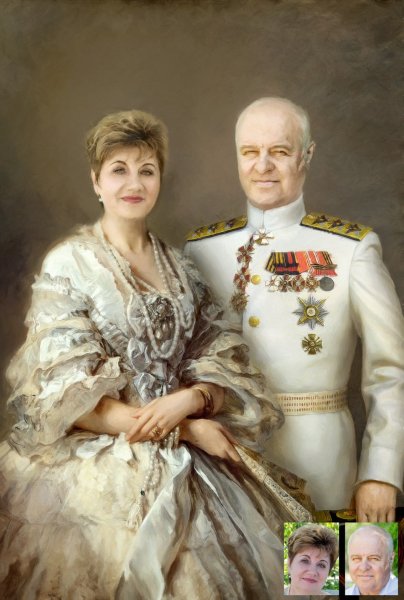 Художественный портрет на холсте