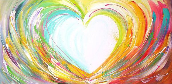 Сердце маслом на холсте