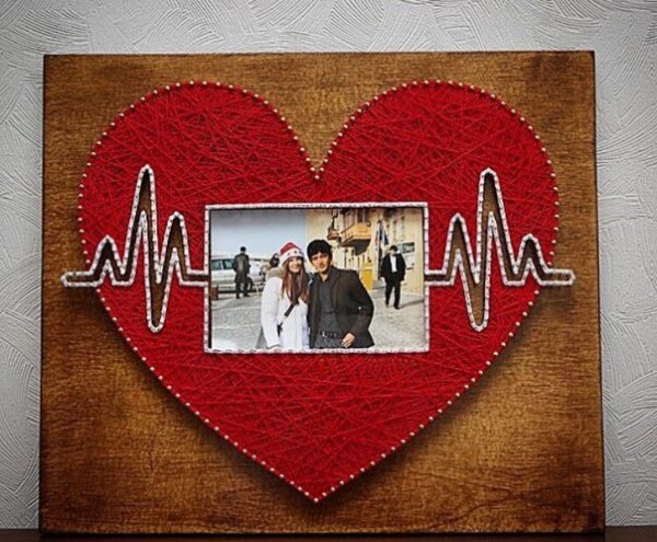 Фоторамка в стиле стринг арт