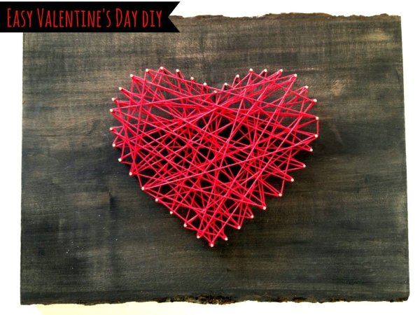 Валентинка с ниткой