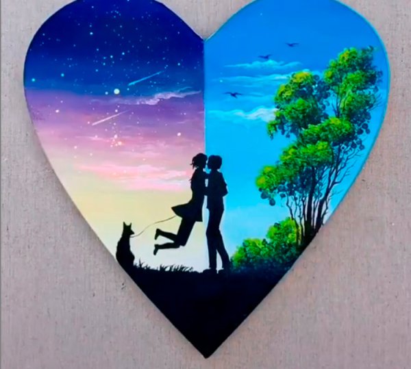 Панно из ниток и гвоздей