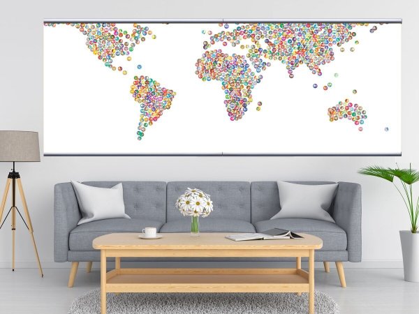 Картина карта мира