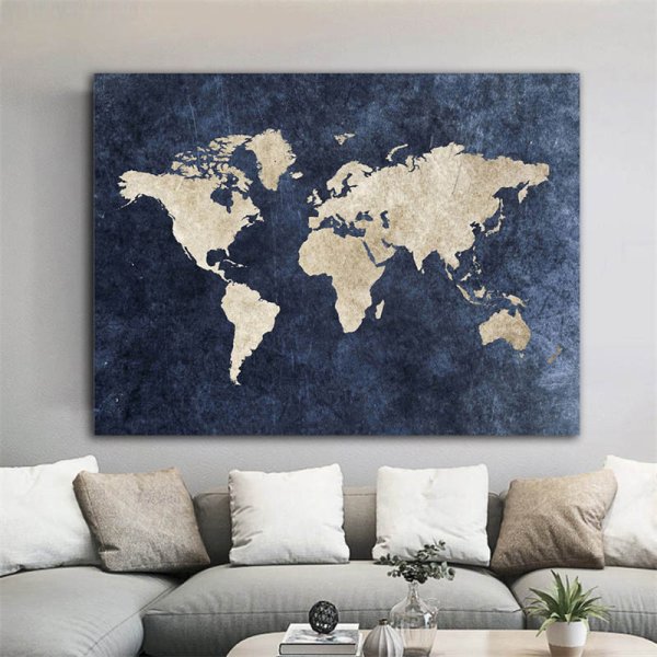 Панно на стену в виде карты мира