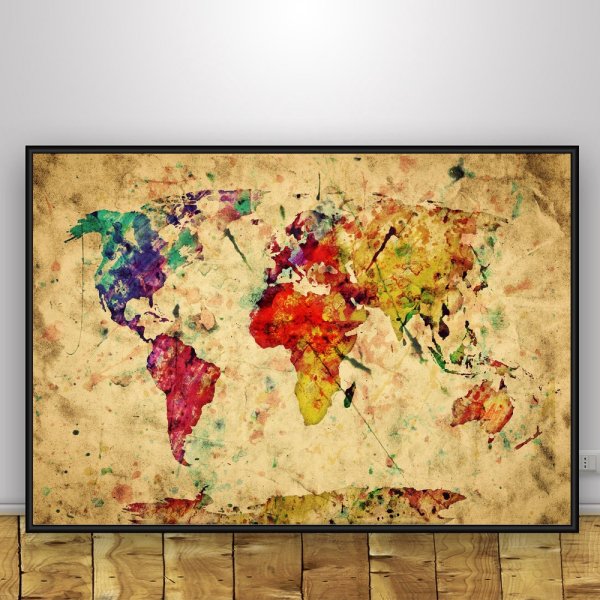 Картина карта мира