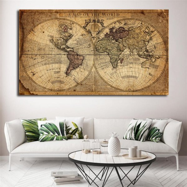 Картина карта мира