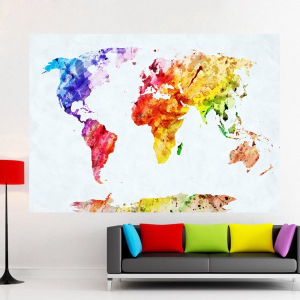 Картина на холсте абстракция карта