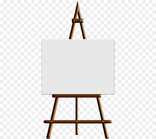 Мольберт на белом фоне сзади