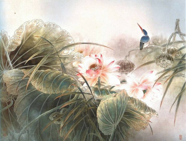 Китайская живопись в раме