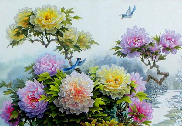 Этси живопись горы Сакура