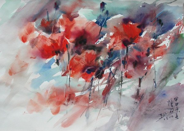 Японский пейзаж на стене