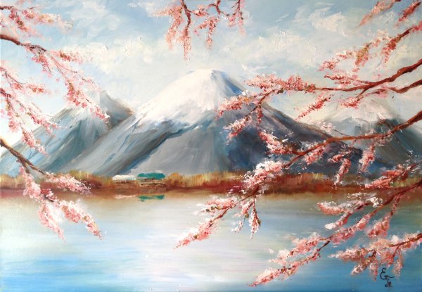 Пейзаж акварелью