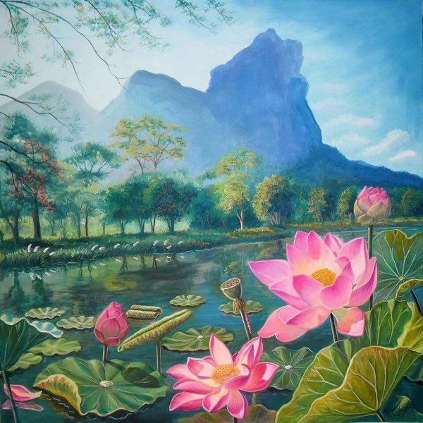 Корейский художник Kang Jung ho цветы