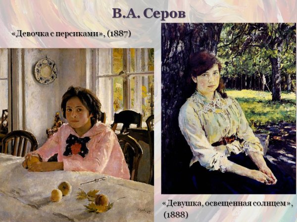 Серов девочка с персиками