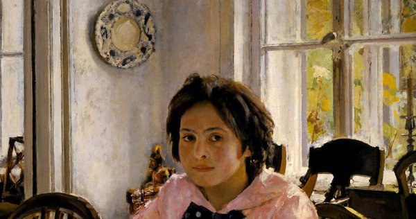 Валентин Серов девочка с персиками