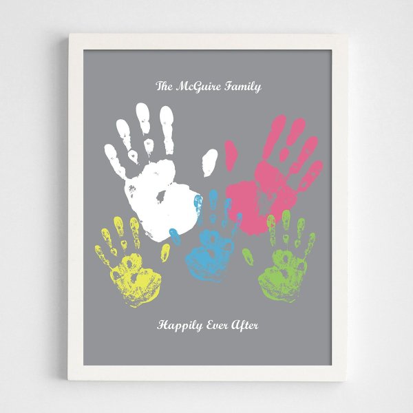 Отпечаток рук на холсте для влюбленных