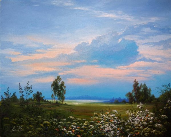 Живопись пейзажи маслом на холсте художник Кораблева Елена