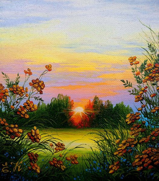 Картина летний вечер