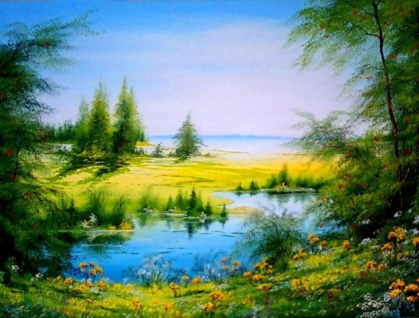 Летние пейзажи художник Кораблева Елена Николаевна