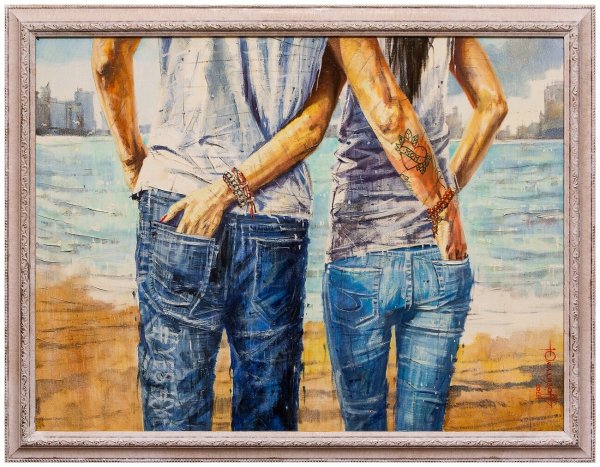 Картина маслом влюбленные