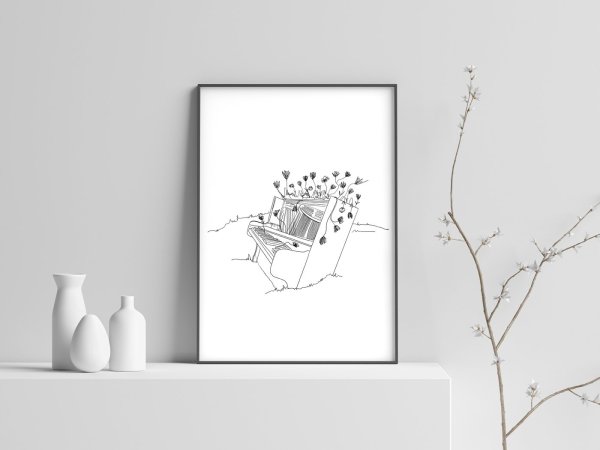 Мольберт с холстом в интерьере