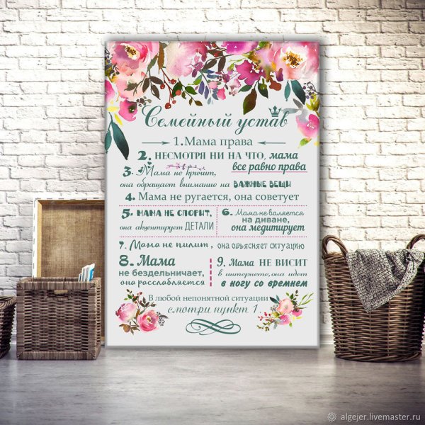 Постер маме на день рождения