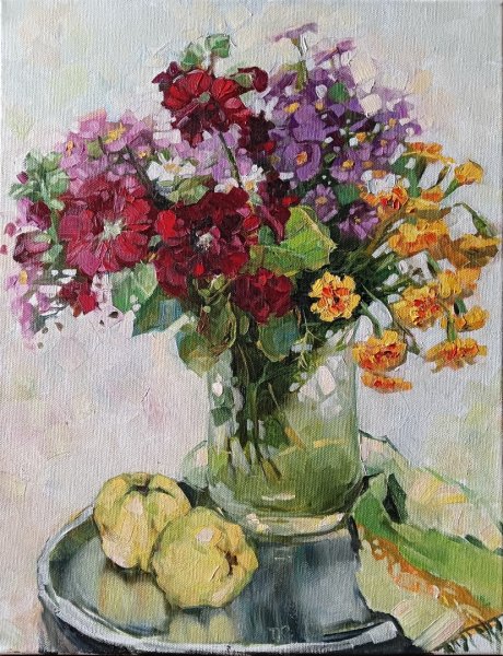 Маки интерьерная живопись