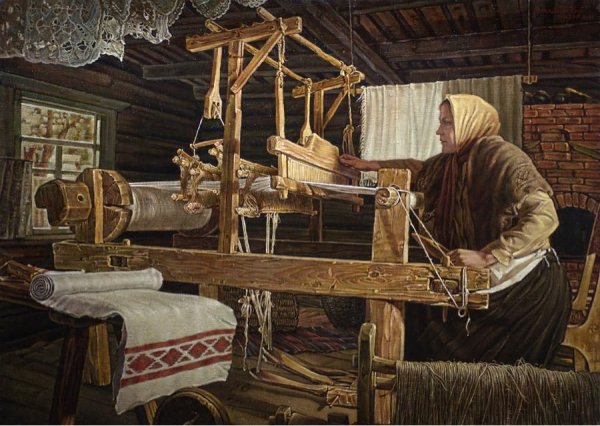 Ткацкий станок в древней Руси