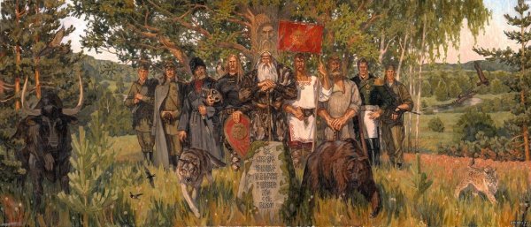 Картина Богатырская застава Максим Кулешов