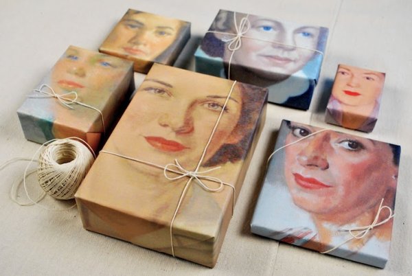 Упаковка крафт бумагой и бечевкой