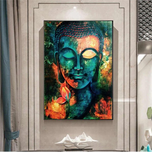 Постер Будда на холсте для интерьера