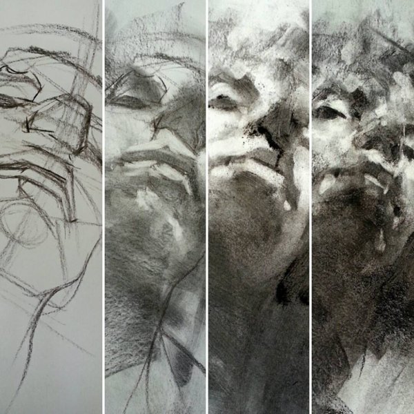 Картины углем