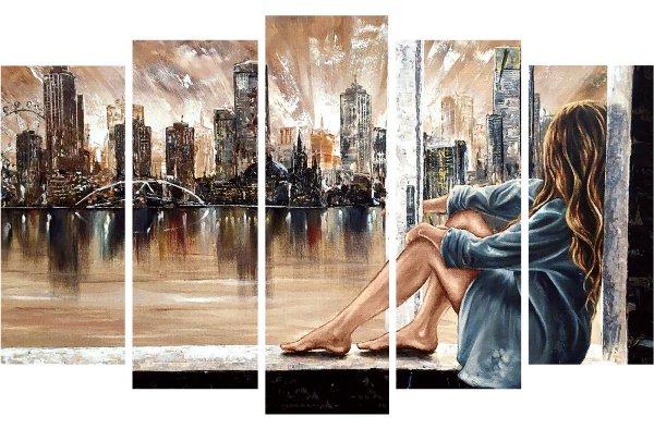 Пара в саду живопись