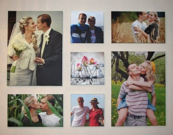 Коллаж на холсте из 4 фотографий