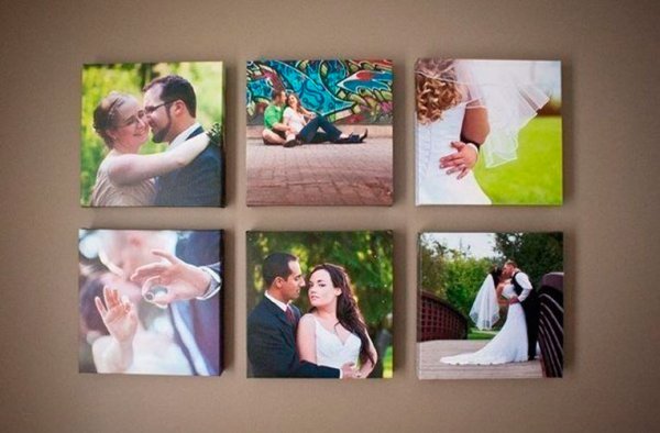 Коллаж из картин на холсте