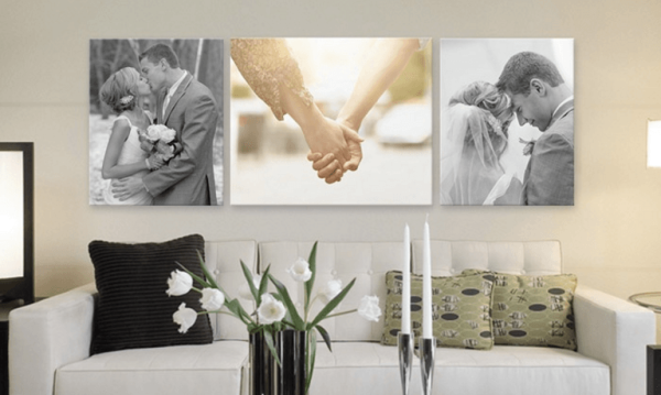 Коллаж из свадебных фотографий на стену