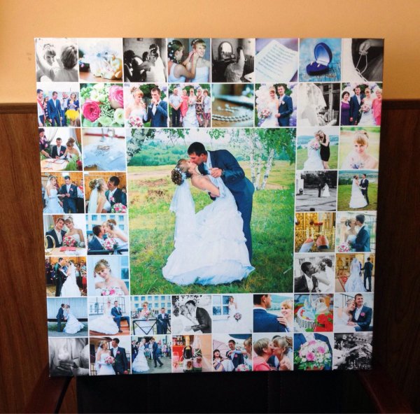 Коллаж на свадьбу своими руками