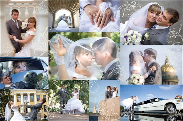 Свадебный фотоколлаж