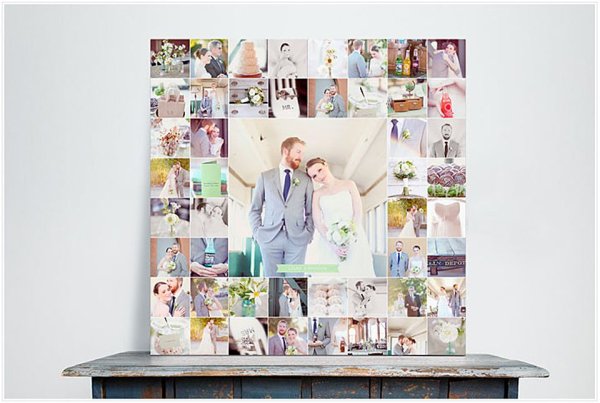 Коллаж из фотографий на холсте