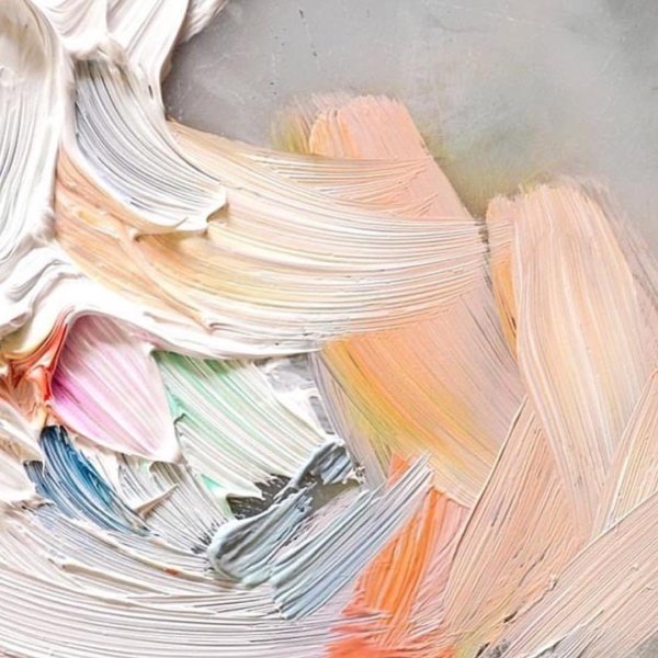 Цветы текстурной пастой