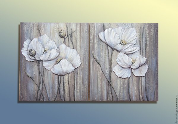 Картины шпаклевкой на холсте