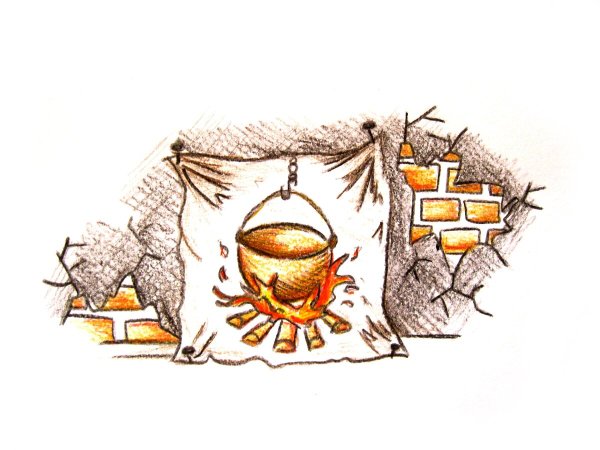 Нарисованный очаг