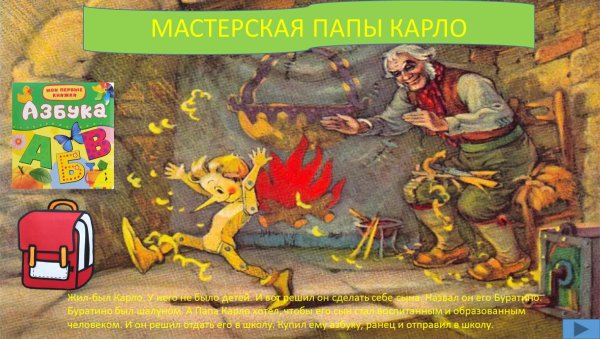 Золотой ключик и каморка папы Карло