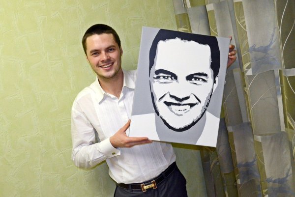 Мужской портрет маслом на холсте