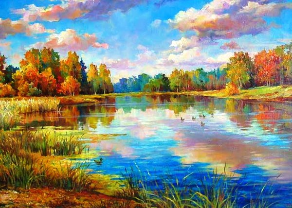 Живопись природа картины Санников Андрей