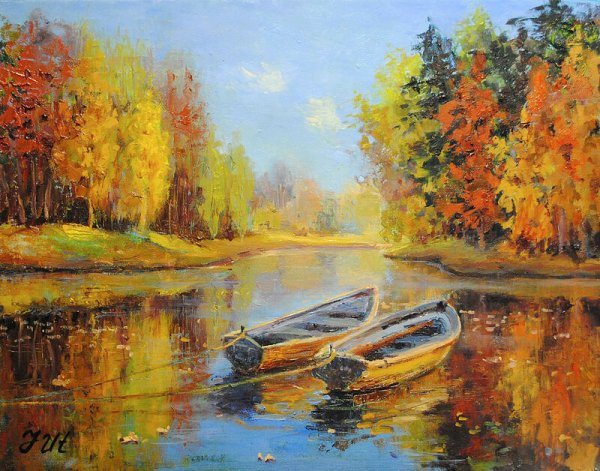 Осенний пейзаж маслом