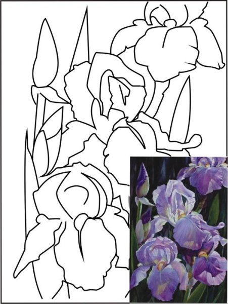 Трафарет для картины маслом